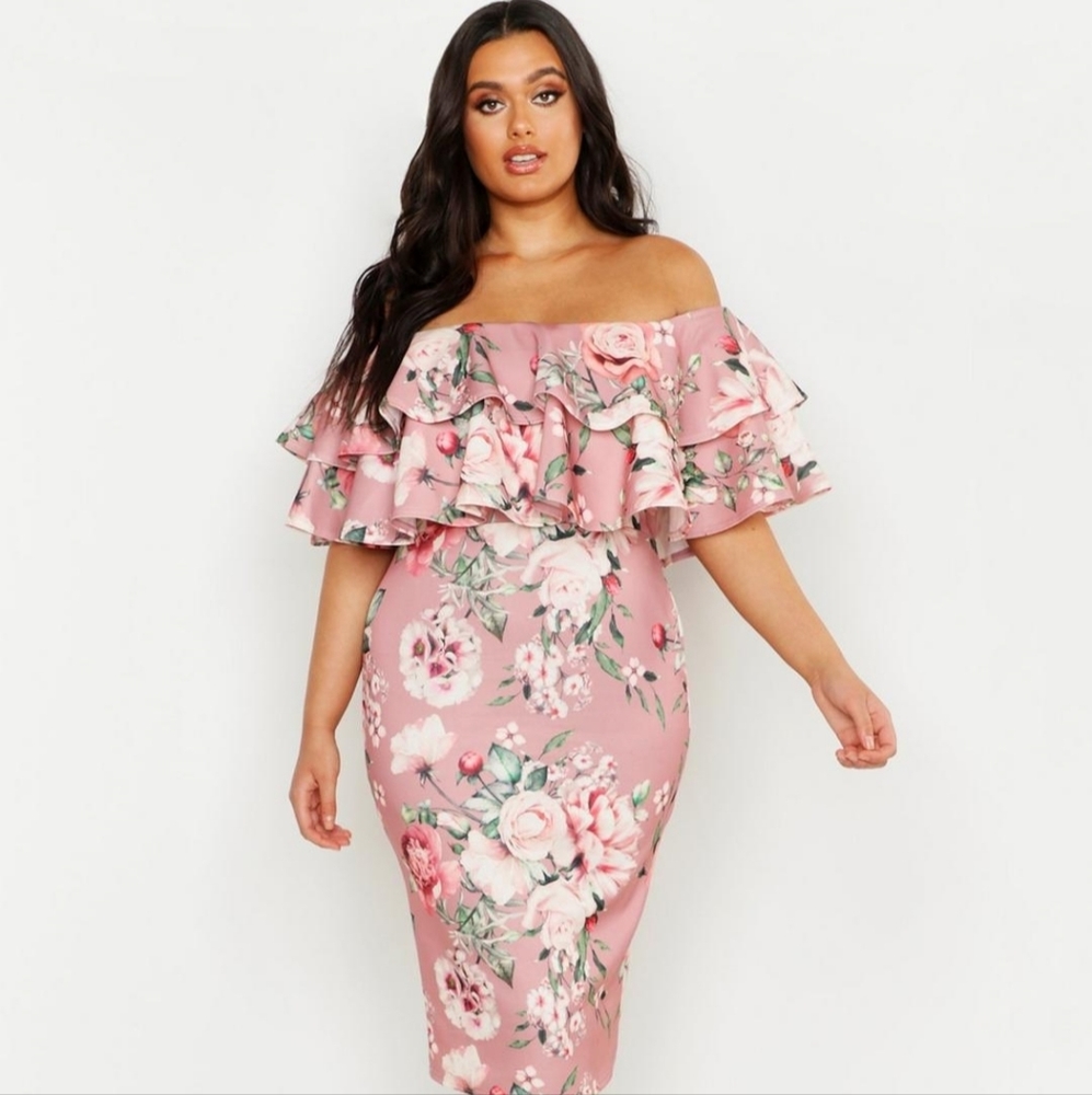 Off shoulder floral dress